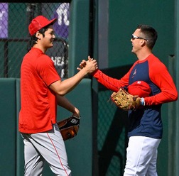 【MLB】大谷翔平、ヌートバーとの「笑顔の再会」に反響続々　明日4日には“侍対決”実現へ