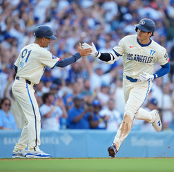 【MLB】大谷翔平、17戦9発にOPSは驚愕の「1.355」　1番起用に応える好スタッツ、現地記者が今後に言及「ベッツが復帰しても……」