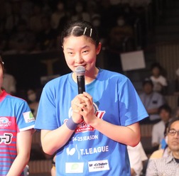 開幕5連勝に貢献の張本美和「大事な1点になると分かっていた」　木原美悠、長﨑美柚ら躍動で日本生命に3－1勝利【Tリーグ】