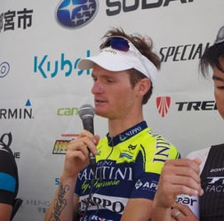 2014ジャパンカップサイクルロードレース、3位のグレッガ・ボレ（ビーニファンティーニNIPPO）