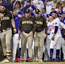 【MLB】ドジャース戦でついに乱闘騒ぎ……タティスJr.に死球で両チーム限界点　さらに大谷翔平にも再び死球