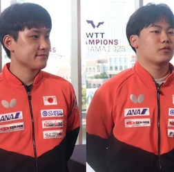 張本智和、日本開催大会で誓う決勝進出「最終日まで残れるように」　快進撃期待の18歳・松島輝空もエースの背中追う【WTTチャンピオンズ横浜】
