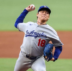 【MLB】山本由伸、全91球の公式投球データ詳細　最速97.8マイル、高めフォーシームと膝元カーブで無双【9月13日ジャイアンツ戦】