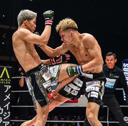【RIZIN】58日で電撃参戦の秋元強真、“テンカオ一撃”で新居もん絶TKO　次戦に元フェザー級王者を指名