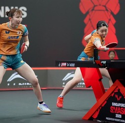 張本美和＆早田ひなの中国撃破に現地メディア賛辞「優勝の可能性」　初V王手の“みわひな”ペアは「経験豊富でトップクラス」【シンガポールスマッシュ】