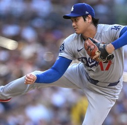 【MLB】「防御率0.73」大谷翔平が吠えた、1死満塁ピンチで執念の併殺打 5回88球“最速161キロ”でパドレス打線を0封