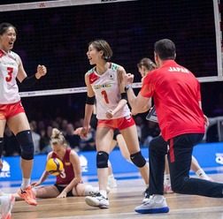 バレー女子日本代表、佐藤淑乃&和田由紀子が振り返るドイツ撃破 初出場の山口真季は「ブロックで取れたのがうれしい」【VNL2026】