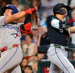 【MLB】“史上初の快挙”に絡む、岡本和真と村上宗隆 「今季3新人が30号アーチ到達」米データ会社が紹介