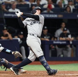 【MLB】ジャッジ不在のヤンキース、散発4安打でレイズに敵地連敗 ライスが1試合2本塁打も……地区シリーズ崖っぷち
