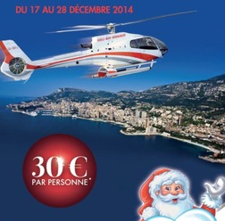 クリスマスはモナコで「サンタクロースのヘリコプター」　5分間で4500円