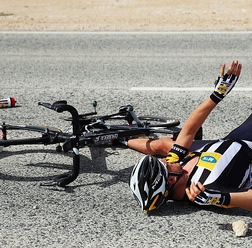2015年ツアー・オブ・カタール、前日の第4ステージでも落車していたテオ・ボス（MTNクベカ）