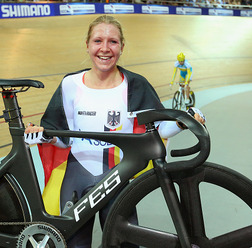 2015年UCIトラック世界選手権、女子ポイントレースでシュテファニー・ポール（ドイツ）が優勝