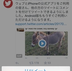 iOS公式Twitterアプリの画面