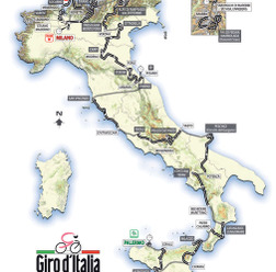 　ツール・ド・フランスとともに二大大会といわれるジロ・デ・イタリアの08年のコースが発表された。91回目の開催となるレースは08年5月10日にシチリア島のパレルモで開幕。3つの個人タイムトライアル、北イタリアのドロミテ山塊での山岳ステージなどを行い、6月1日にミ