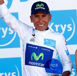 2015年ツール・ド・フランス第10ステージ、ナイロ・キンタナ（モビスター）がマイヨブラン