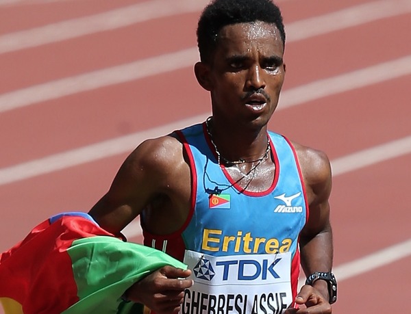 男子マラソンでエリトリアの新鋭ギルメイ・ゲブレスラシエが優勝（c）Getty Images