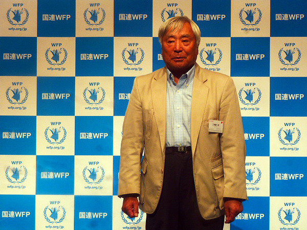 視察報告会「三浦雄一郎が見たネパール震災　国連WFPの支援現場」（2015年9月1日、東京・国連大学にて）