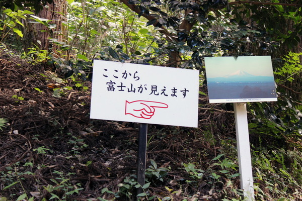 不苦労の石段からは富士山も見えるとか。（この日は見えず）