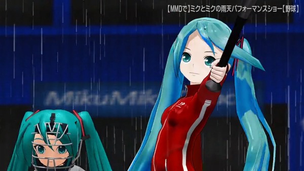 初音ミクで、プロ野球雨天中止時のパフォーマンスを再現してみる