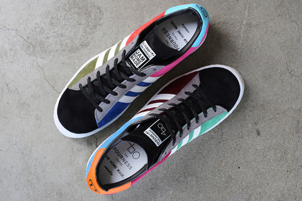 アディダス オリジナルス、THE FOURNESS、ジャムホームメイドのトリプルコラボレーションによるスニーカー「adidas Originals『CAMPUS 80s』 by JAM HOME MADE（R） × THE FOURNESS」（1万8,000円）