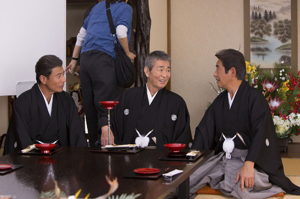 宝酒造の清酒「松竹梅」の新CM『ともに祝おう』篇、撮影時の様子