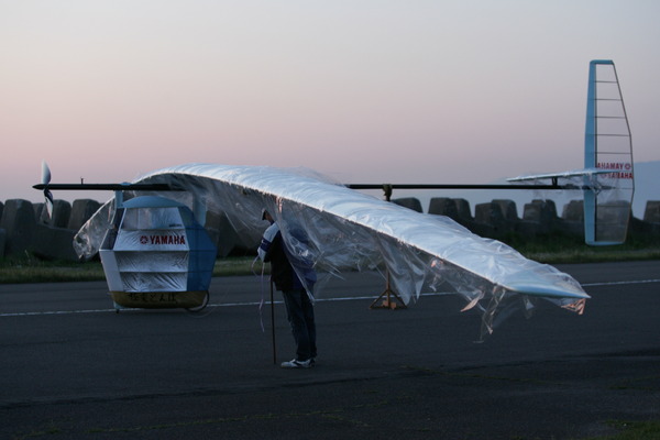 【人力飛行機世界記録】ヤマハのエアロセプシー、天候が味方せず挑戦断念