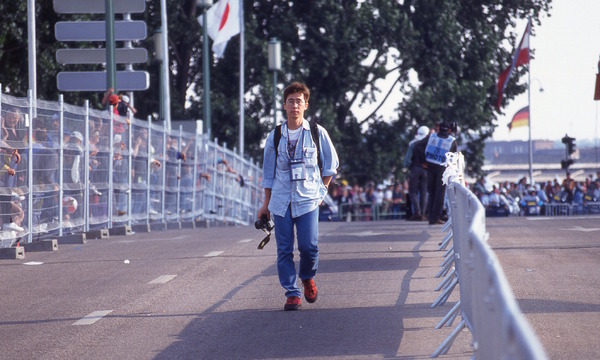 フリーとして全日程を初めて取材した1997年ツール・ド・フランス。開幕日のルーアンにて