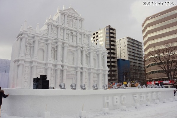 マカオ聖ポール天主堂跡大雪像