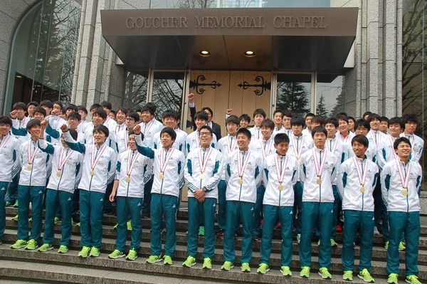 青山学院大学の箱根駅伝優勝報告会（2016年3月5日）