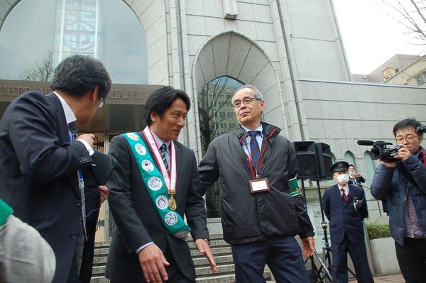 青山学院大学の箱根駅伝優勝報告会（2016年3月5日）