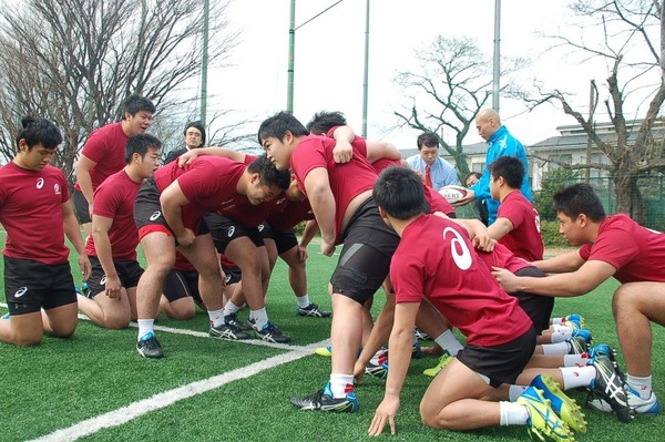 早大ラグビー部、新潟県の新米「新之助」とパートナーシップ協定締結（2016年3月18日）