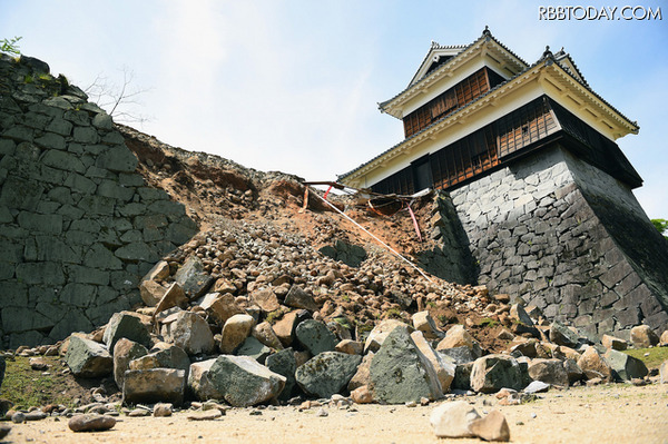 石垣が崩れるなど、地震による被害が出ている熊本城 (C)GettyImages