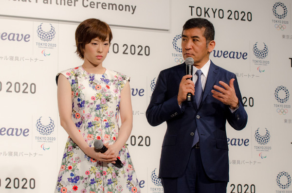 エアウィーヴが東京五輪と寝具パートナー契約を締結、卓球・石川佳純と高岡本州会長がトークセッション（2016年4月27日）