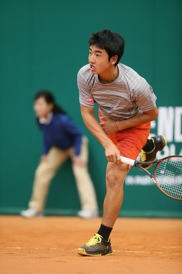 全仏オープン・ジュニア ワイルドカード選手権大会決勝に出場する田島尚輝