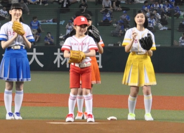 本田紗来ちゃん、プロ野球交流戦のセレモニーピッチで全力投球