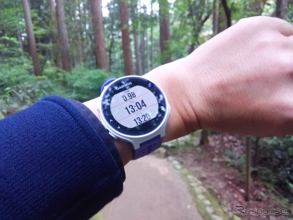 鶴仙渓で森林浴。1キロ13分20秒のペースは息もはずまない程度のスピードだ