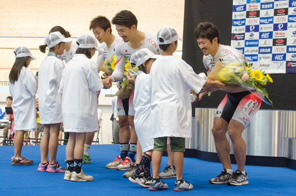 ジャパントラックカップでトラック日本代表のリオデジャネイロ五輪壮行会が開催（2016年7月9日）