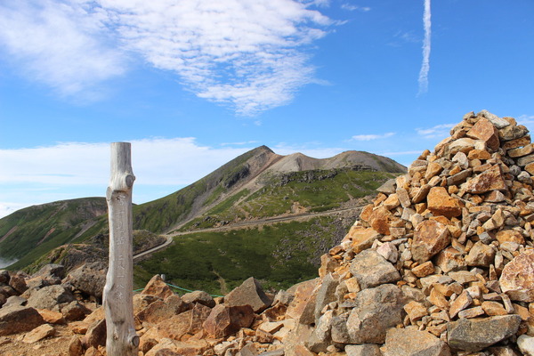 富士見岳山頂から、剣ヶ峰。