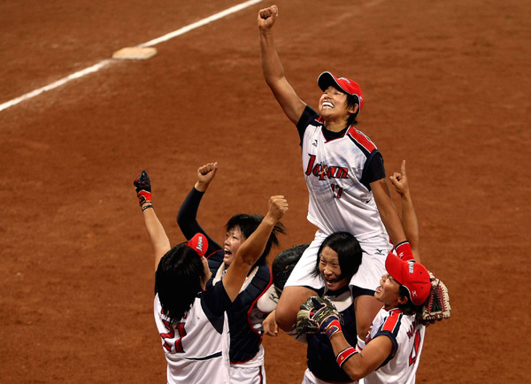 北京五輪のソフトボールで日本代表は金メダルを獲得（2008年8月21日）