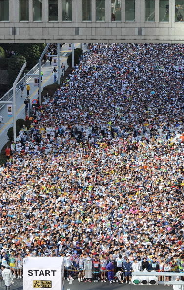 過去の東京マラソンの様子（スタート） 写真提供：Getty Images