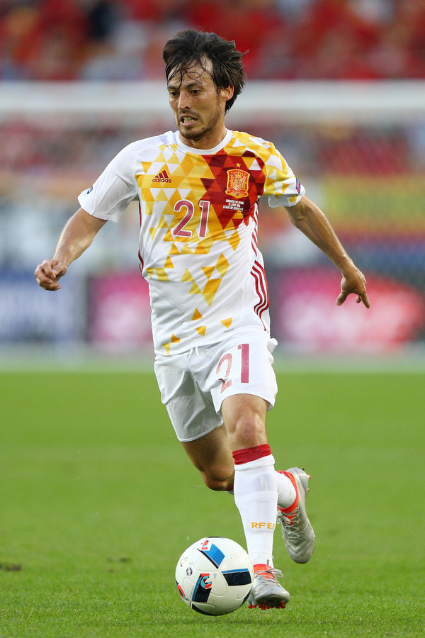 サッカースペイン代表のダビド・シルバ 参考画像（2016年6月21日）