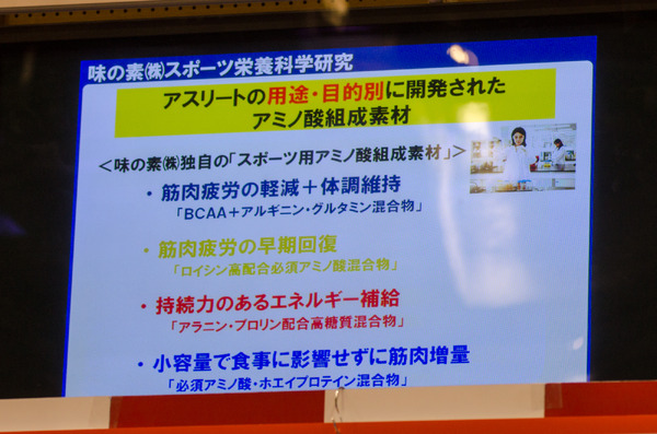 味の素メディアセミナー「日本のトップアスリートを支えているアミノ酸」が開催開催（2016年9月14日）