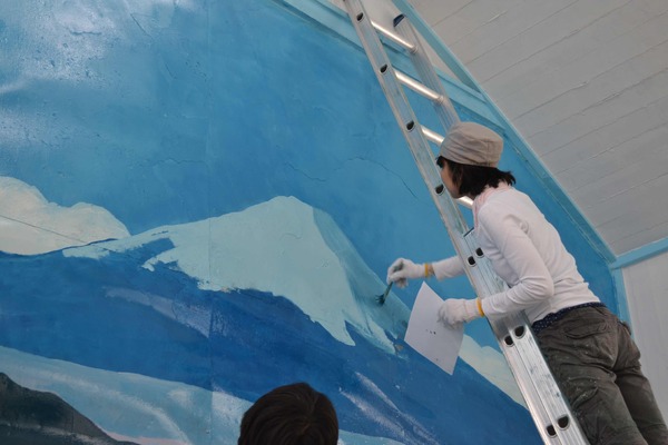 日本唯一の女性銭湯ペンキ絵師が描く世界遺産「富士山」一周年記念イベント