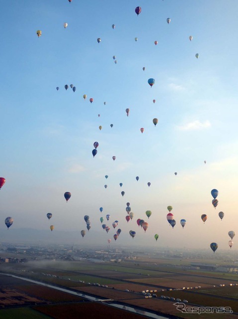 空を舞うバルーンの数々