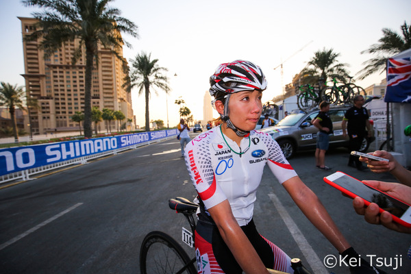 世界選手権女子ロードレースに出場した吉川美穂