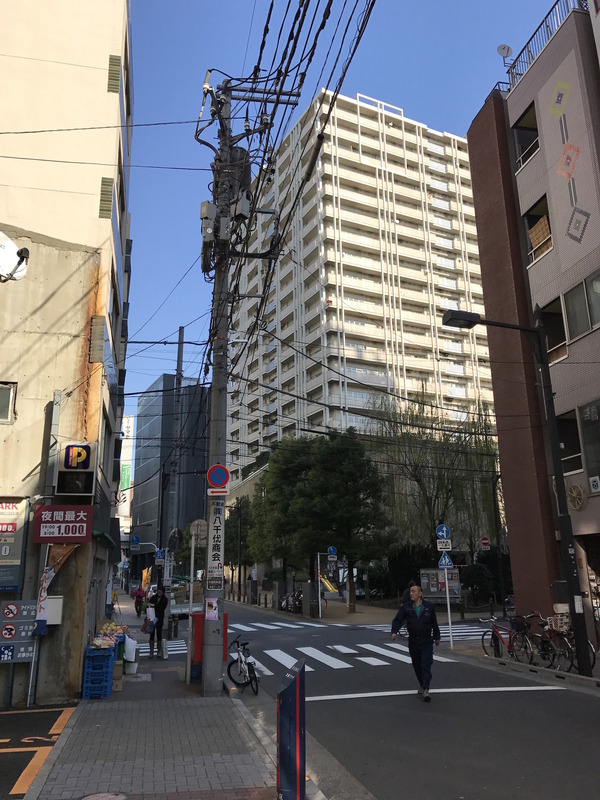 小学校跡地には、居住者増のために公団マンションが建設された