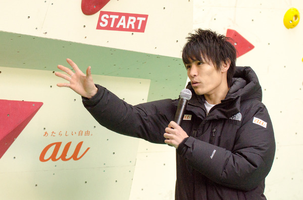 TEAM auの楢崎智亜が『au CLIMBING FES』キックオフPRイベントに登壇（2017年1月19日）