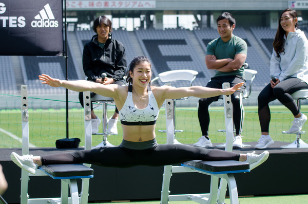 アディダスの『YOUNG ATHLETES CHALLENGE』に登壇した野中生萌（2017年4月3日）