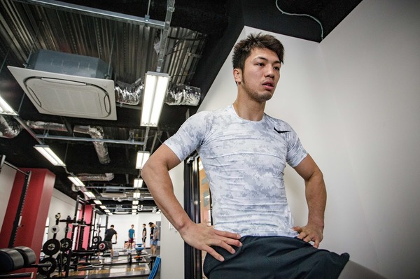 世界タイトルマッチに備えてトレーニングをする帝拳の村田諒太
