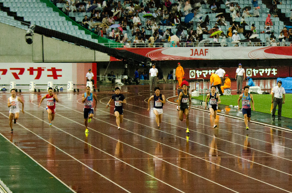 第101回日本陸上競技選手権大会、男子100m決勝（2017年6月24日）